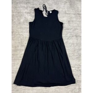 Old Navy Dress Womens Medium Black Sleeveless Rayon Blend Knee Length‎